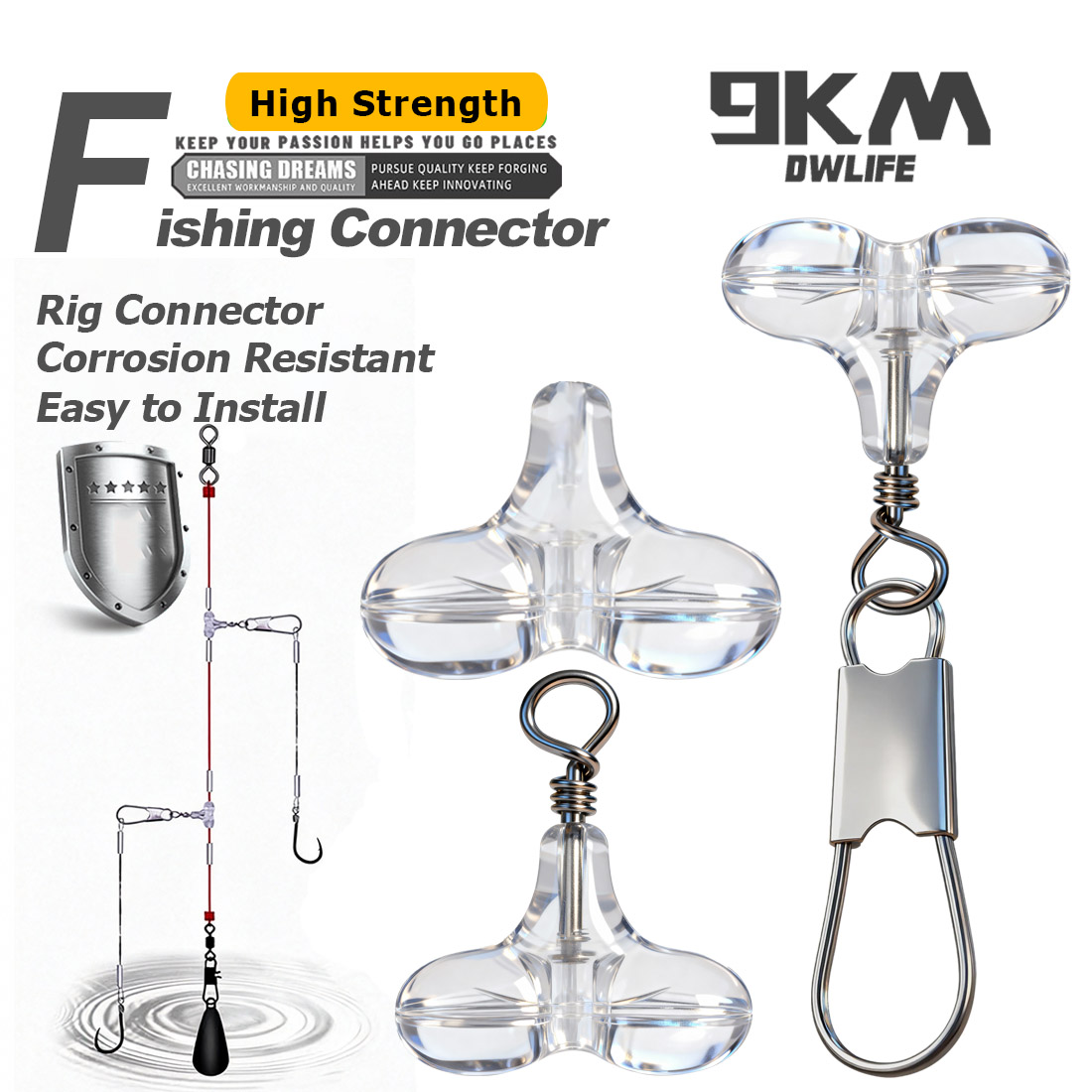 Fishing Lure Accessories - Cuentas cruzadas de pesca en forma