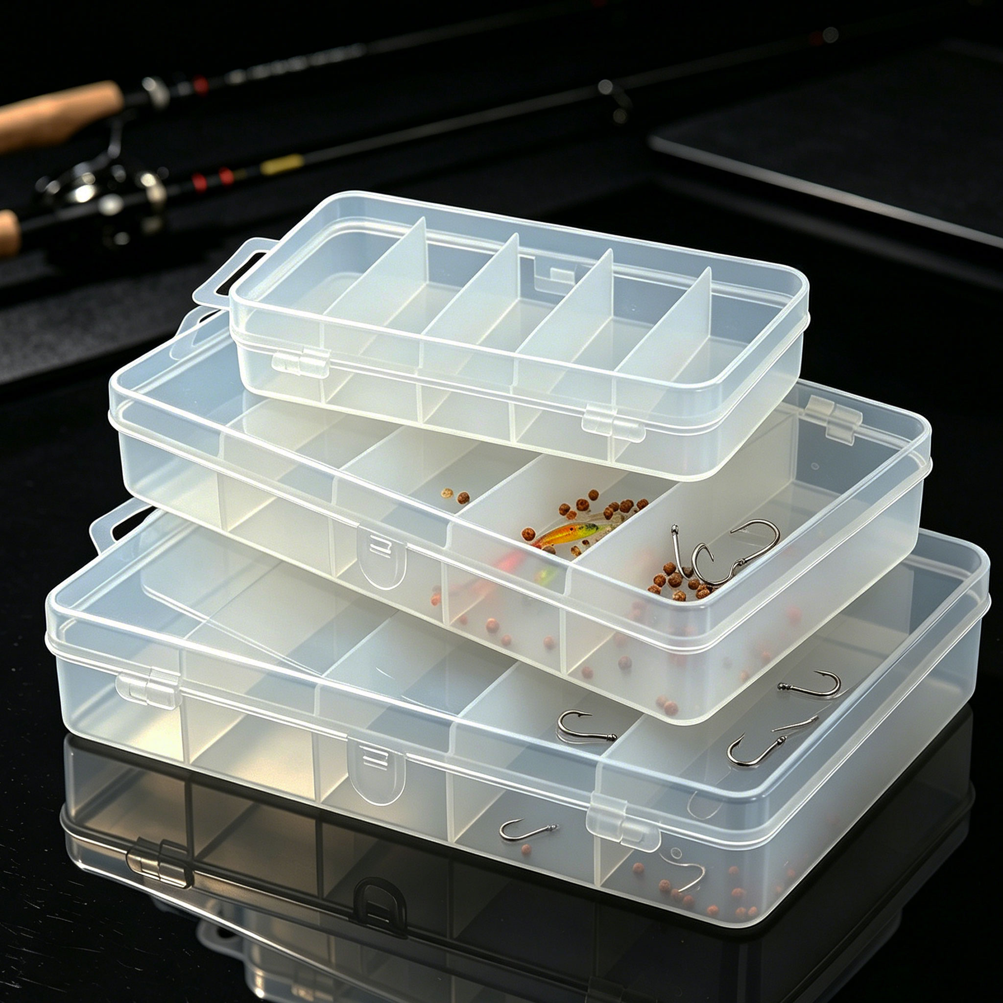 Fishing Lure Box - 1/3 Piezas, 3 Tamaños de Caja