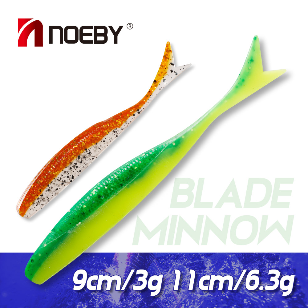 Fishing Lure Blade Bait - NOEBY-señuelo blando con hoja de pececillo,