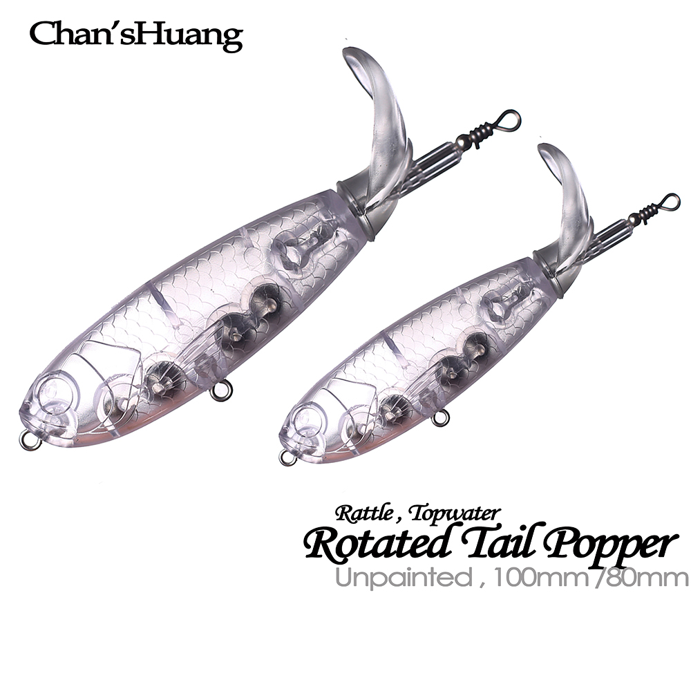 Fishing Lure Popper - Chan'sHuang-Cebo en blanco sin pintar de