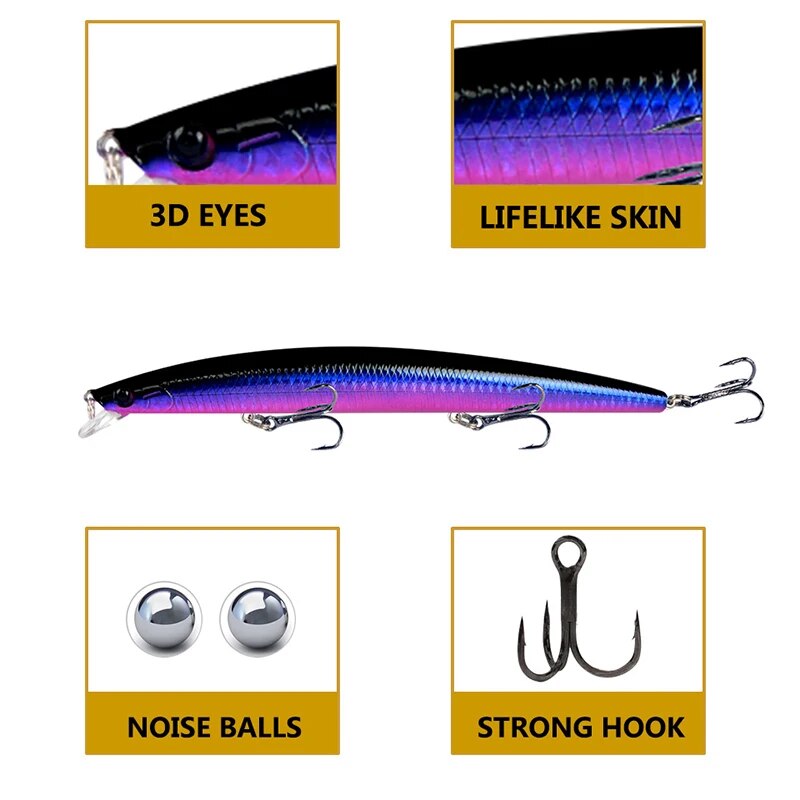 Señuelo de pesca Minnow, cebo  - Fishing Lure Crankbait reseña y precio