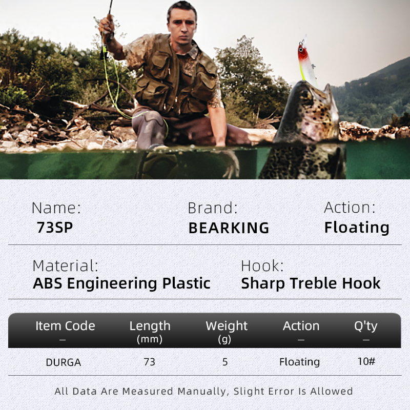 BEARKING nuevo modelo 73mm 5g  - Fishing Lure Crankbait reseña y precio