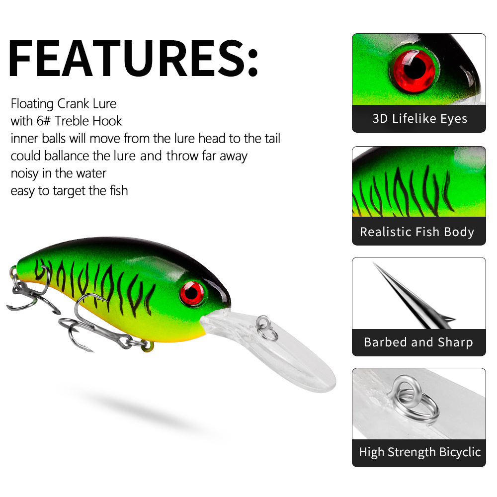Señuelos de Pesca Crankbait, c - Fishing Lure Crankbait reseña y precio
