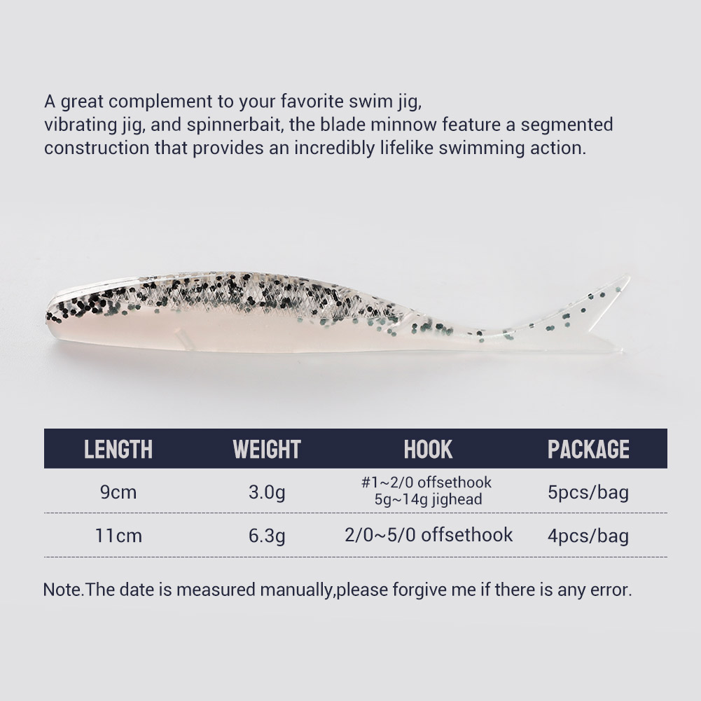 NOEBY-señuelo blando con hoja  - Fishing Lure Blade Bait reseña y precio