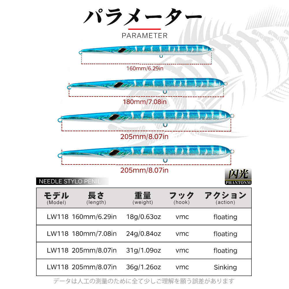 Hunthouse Stylo 160/180/205mm  - Fishing Lure Spoon reseña y precio