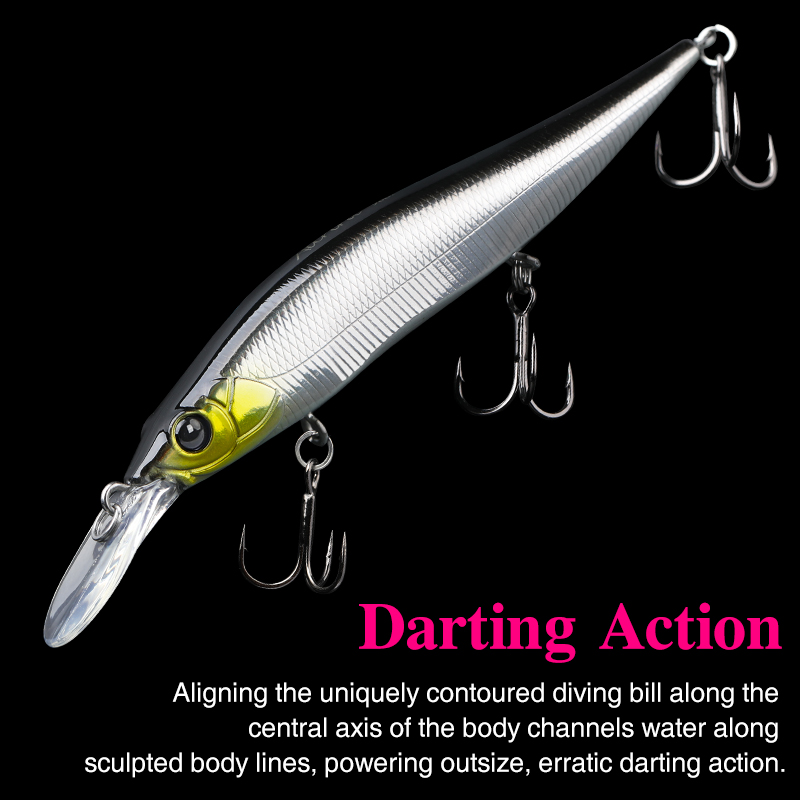 TSURINOYA colgante Minnow Jerk - Fishing Lure Jerkbait reseña y precio