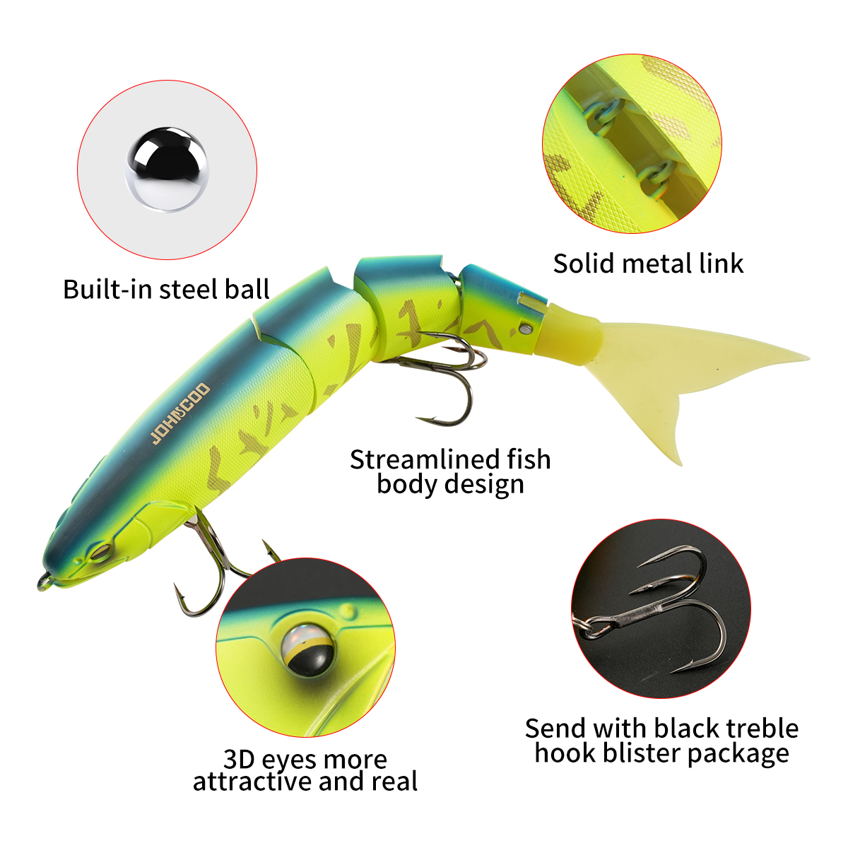 Señuelo de pesca articulado Jo - Fishing Lure Popper reseña y precio