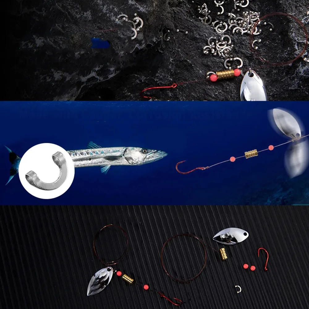 100 Uds. Clips fijos en forma  - Fishing Lure Spinner reseña y precio